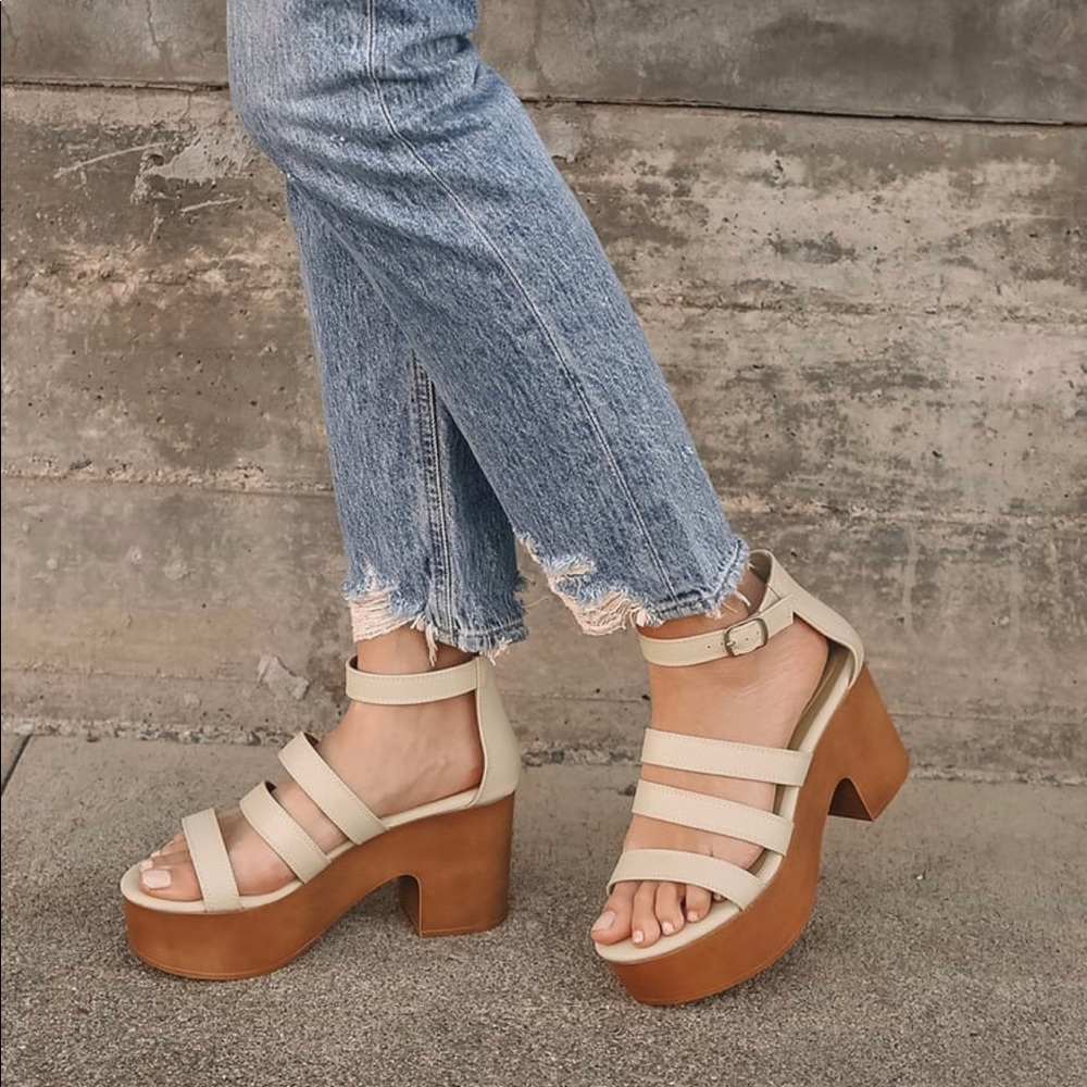 Lulus Lazaro Light Nude Platform Sandals